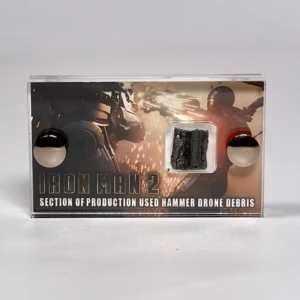 Iron Man 2 Section of Production Used Hammer Drone Debris Mini display with COA.