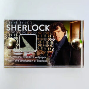 Sherlock Production Used 221b Baker Street Wallpaper section Mini display with COA. (Copy)
