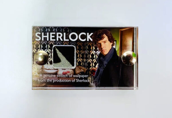Sherlock Production Used 221b Baker Street Wallpaper section Mini display with COA. (Copy)