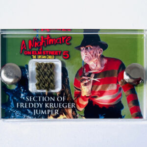 A Nightmare on Elm Street 5 The Dream Child- 1989 Freddy Krueger Sweater Green Section Mini display with COA.