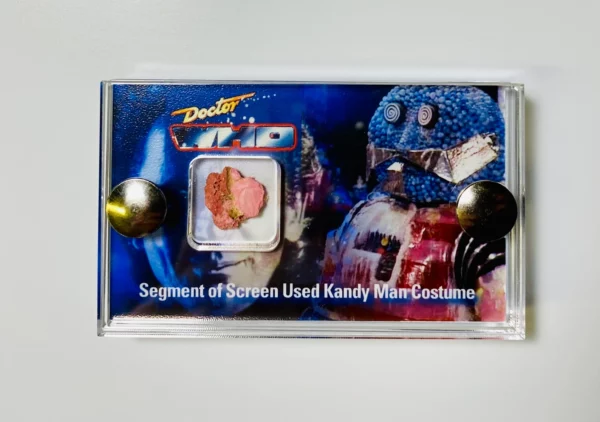 Doctor Who TV Prop Screen-Used section of Kandy Man from The Happiness Patrol mini display with COA.