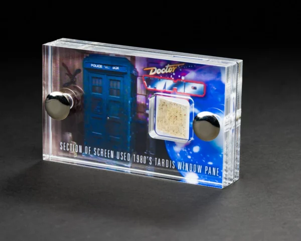 Doctor Who - Screen-Used Window Pane Section from a Tom Yardley Jones Tardis mini display