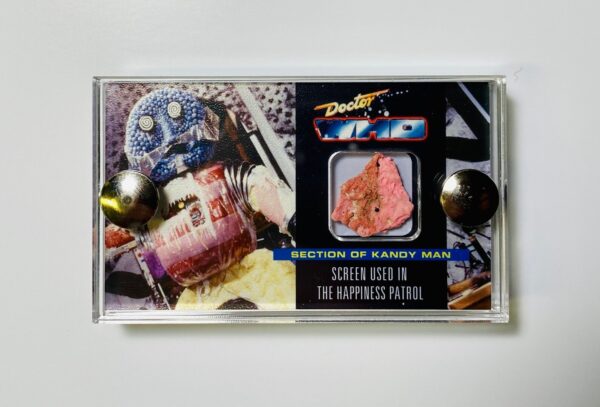 Doctor Who TV Prop Screen-Used section of Kandy Man from The Happiness Patrol mini display with COA. v2