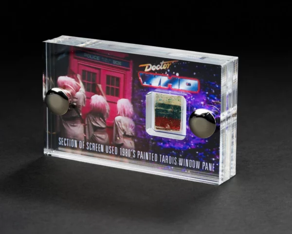 Doctor Who - Screen-Used coloured Window Pane Section from a Tom Yardley Jones Tardis mini display